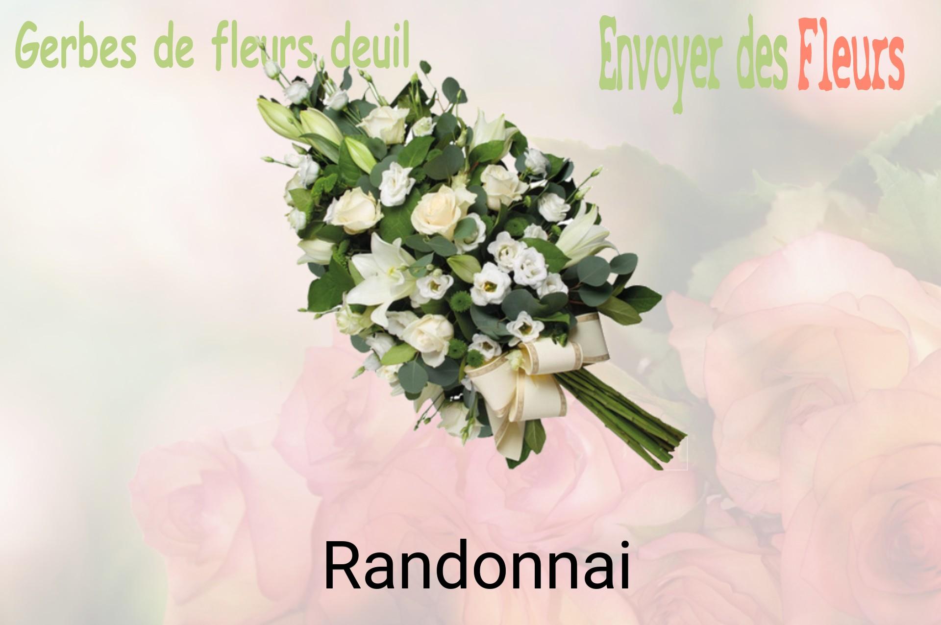 Gerbe de fleurs de deuil livrée à Randonnai